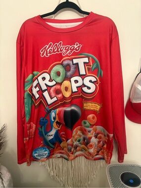 Froot Loops Red Graphic Long-Sleeve Top unisex XL